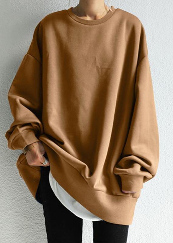Round Neck Loose Fit Pullover In Soft Fabric