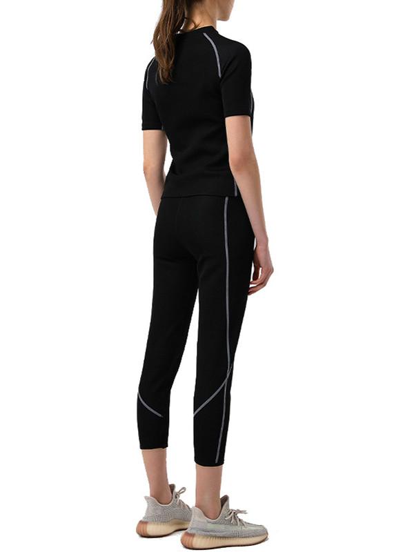 Women'S Large Size Sweat Suit Belly Puffing Pants Women'S Sweat Sports Top Composite Sweat Running Yoga Suit