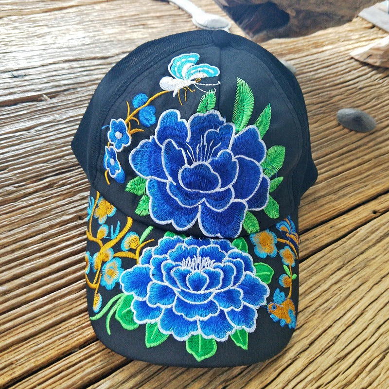 National Characteristic Thin Mesh Hat Breathable Cool Hat Embroidered Casual Sun Hat In Summer Women'S Baseball Cap