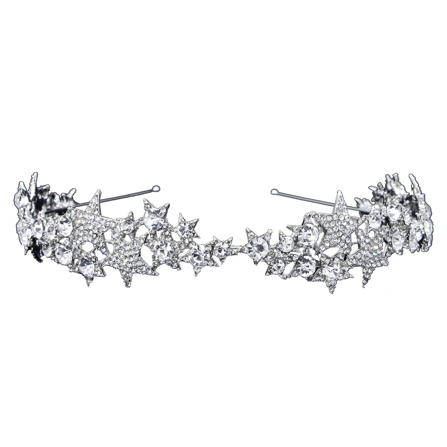 Star Crown Headband Bridal Hair Accessory For Weddings