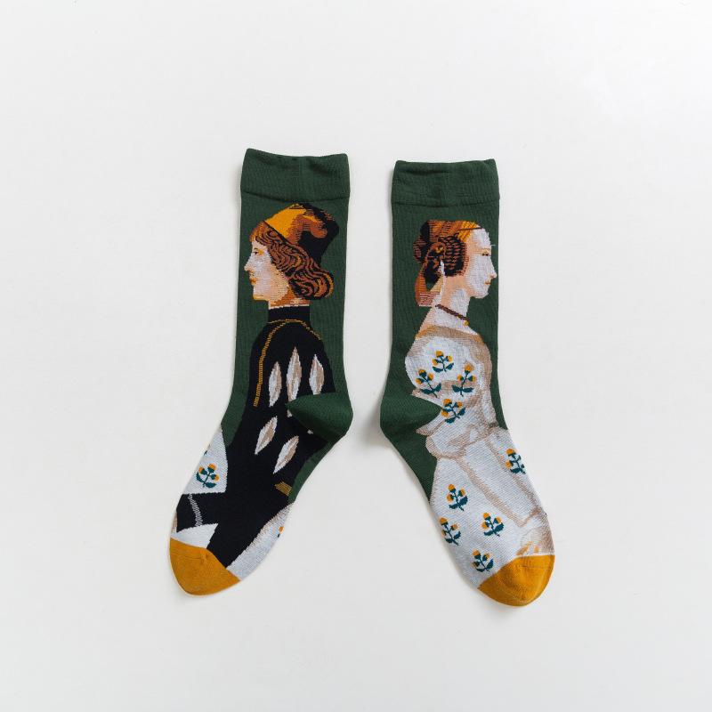 Designer Socks Children Boneless Sewing Head Pop Style Small Red Book Women'S Cotton Socks