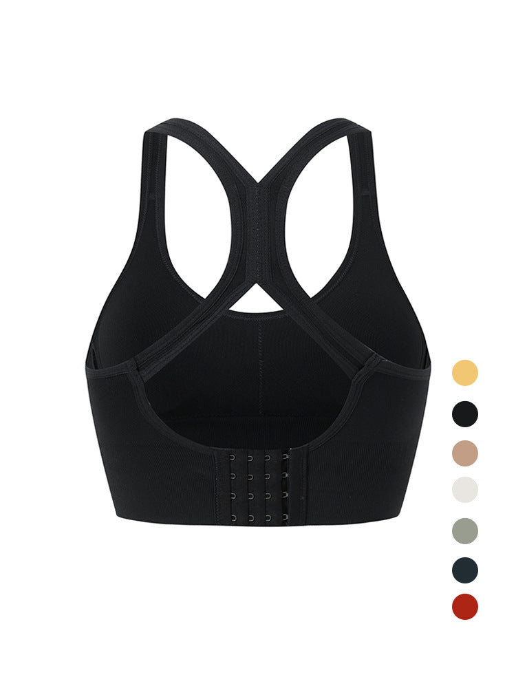Yoga Vest Breathable Gathers Fitness Professional Bra Sports Underwear Female Shock-Proof Running Bra