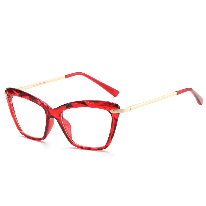 Retro Transparent Multi-Faceted Crystal Eyeglasses Frames