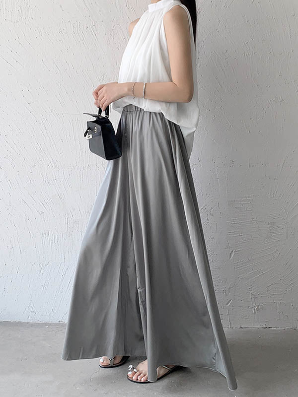 Wide Leg Loose Solid Color Casual Pants Bottoms