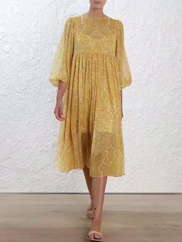 Bohemian Holiday Style Loose Two-Piece Long Dress