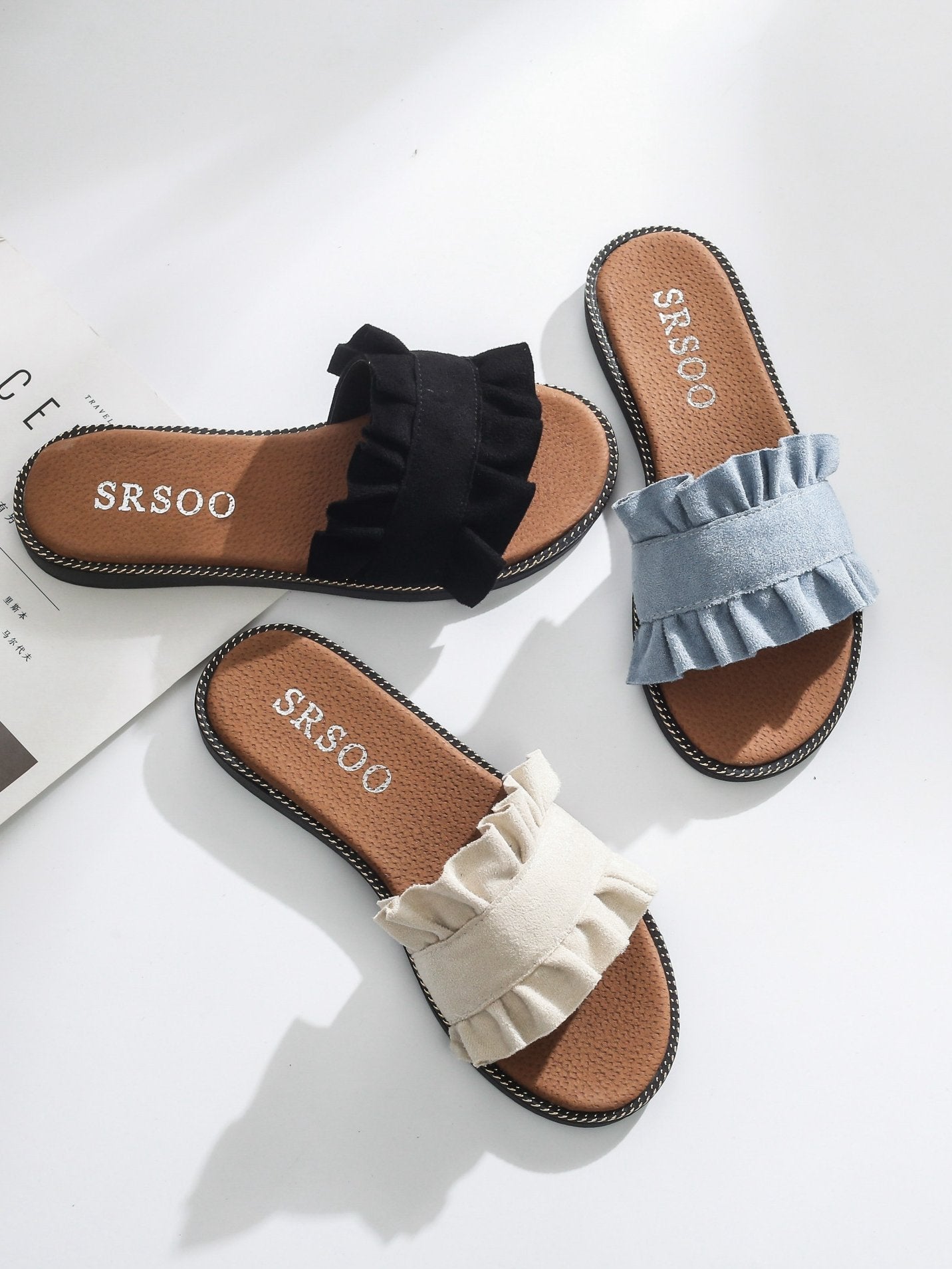 Fungus Lace Slippers Female Small Fresh Flat Sandals And Slippers