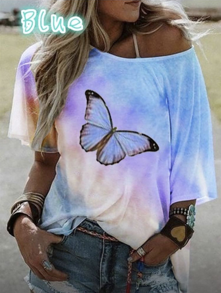 Women'S Explosive Tops Fashion Loose Printed Short-Sleeved T-Shirt