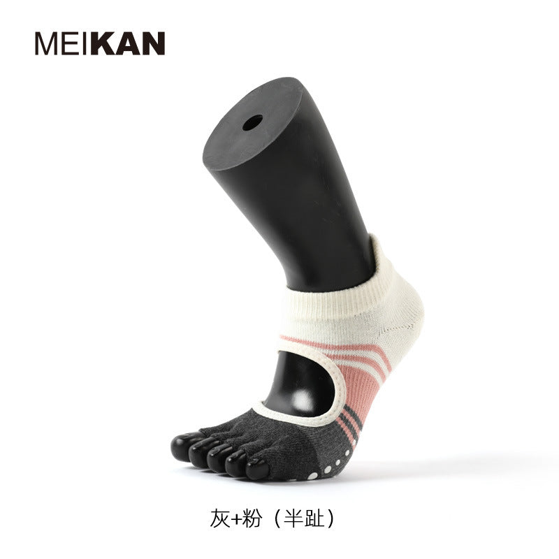 Five-Fingered Crashing Yoga Socks Fitness Floor Socks Pilates Professional Anti-Slip Dance Socks
