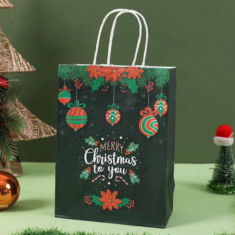 Creative Christmas Kraft Paper Gift Handbag Set