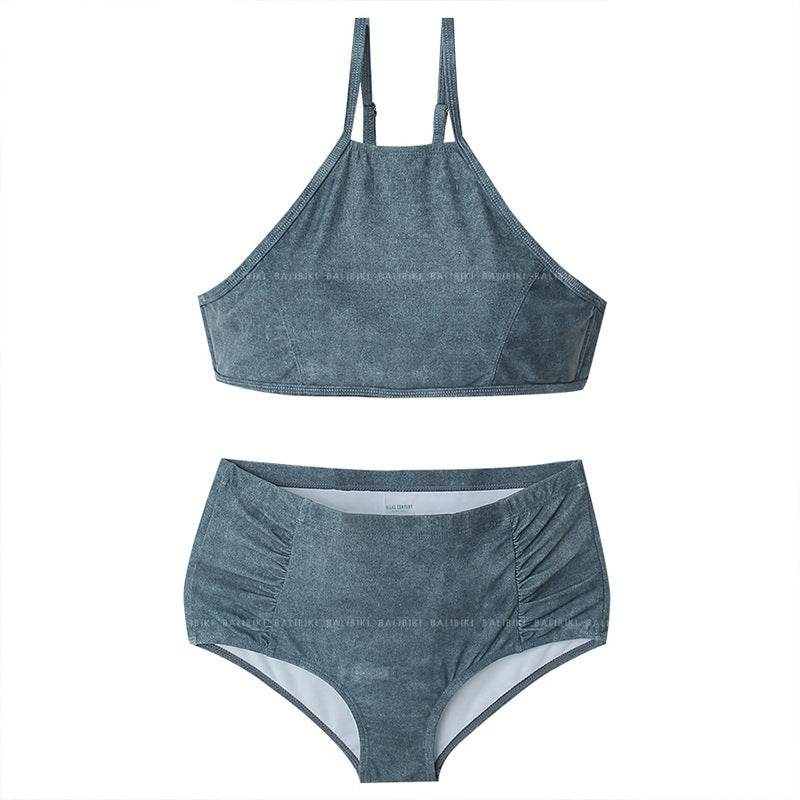 Two-Piece Swimming Suit Covering Belly And Slimming Hot Spring