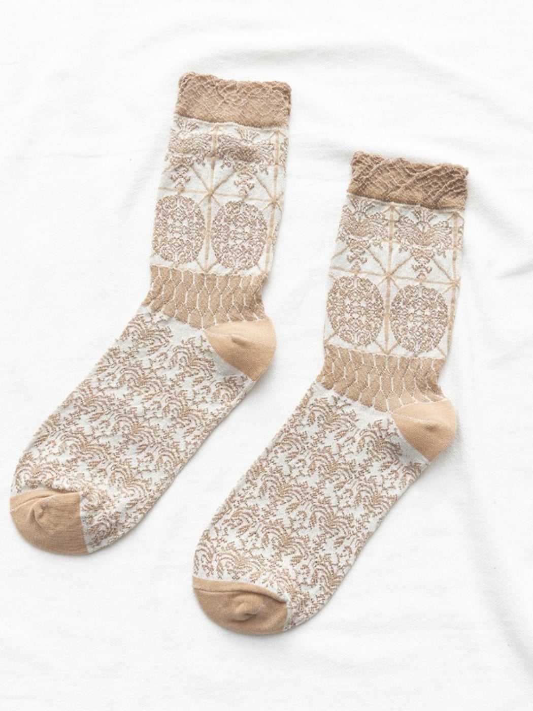 Rufia - Royal Style Crochet Mid-Calf Socks – Retro & Elegant