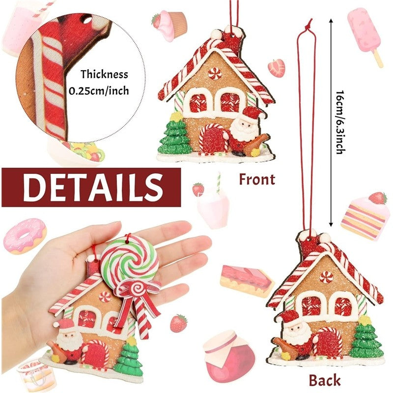 24 Wooden Christmas Ornaments
