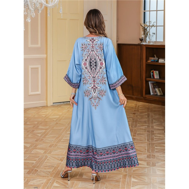 Printed Tribal Muslim Abaya