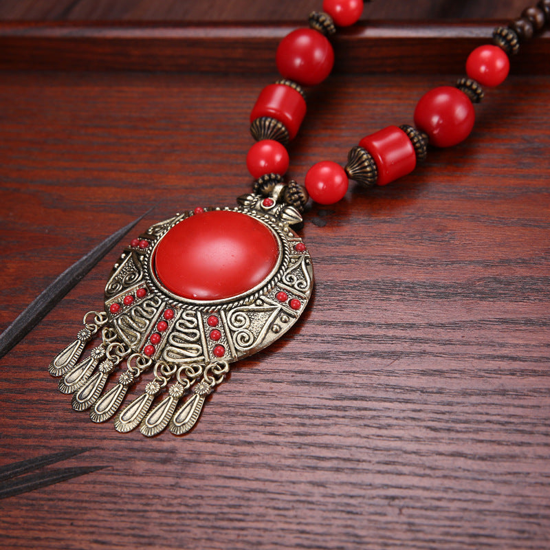 Tibetan Ethnic Style Retro Bohemian Necklace Pendant Beads With Jewelry