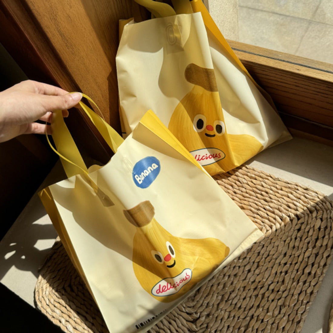 Cosbai - Banana Pattern Reusable Shopping Bag