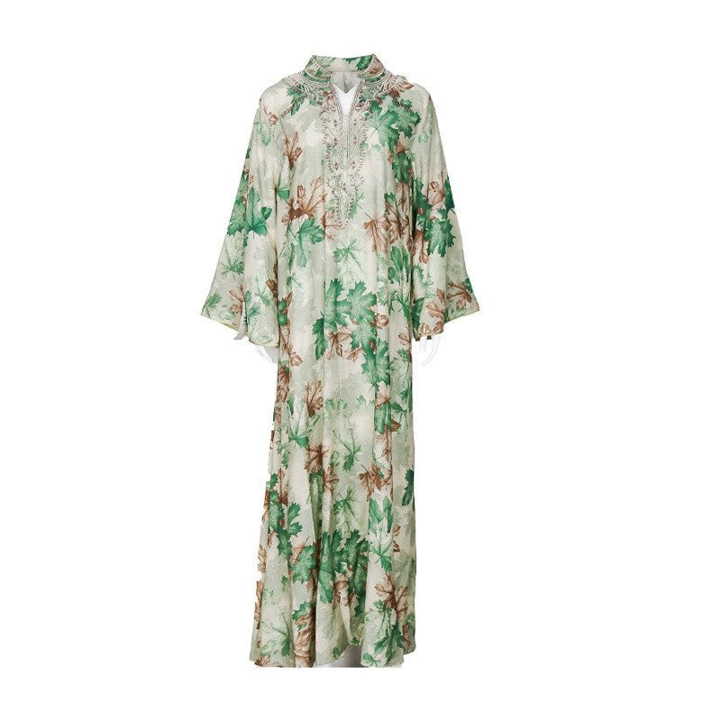 Muslim Print Maxi Dress