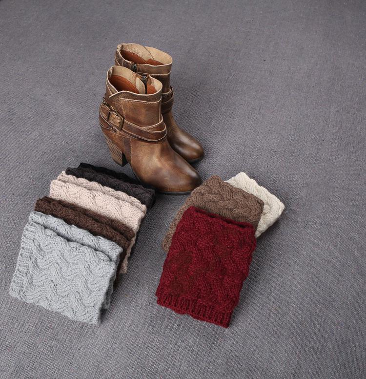 Christmas Boot Cuff Thick Short-Sleeved Thick Thick Bamboo Knit Wool Yarn Socks - 1