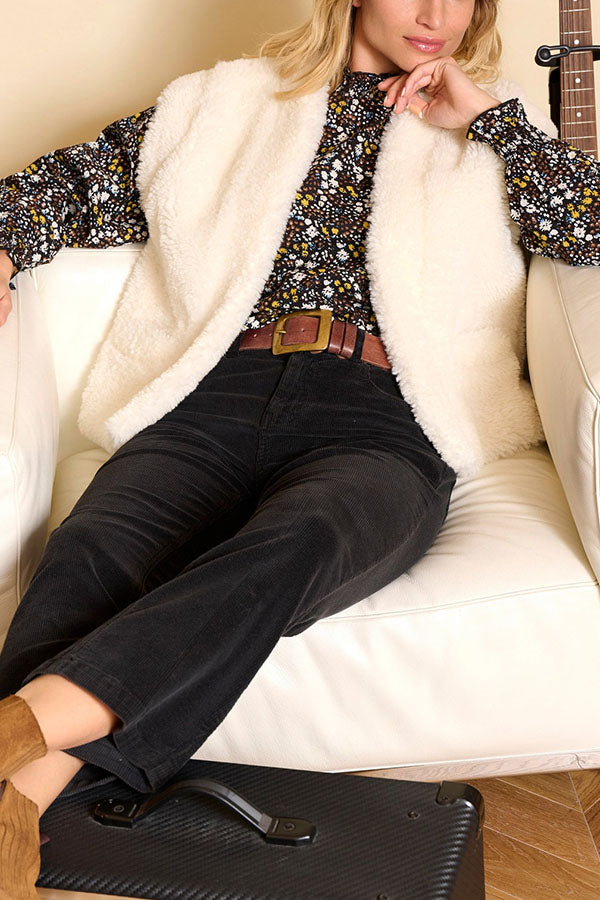 Faux fur vest