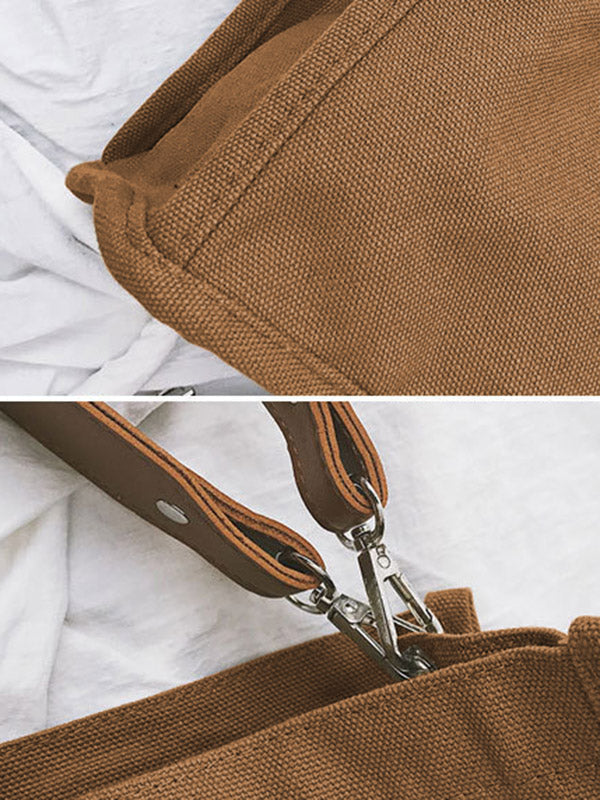 Simple Solid Color Canvas Bag