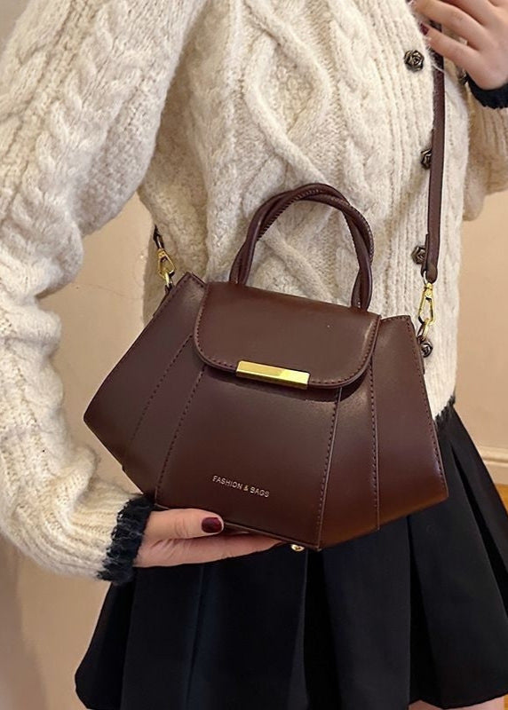 Mini Bag PU Leather Structured Mocha Style