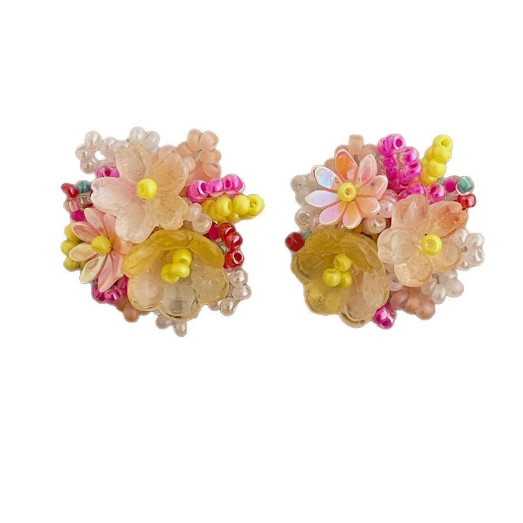 Earwish - Floral Hydrangea Earrings - Sweet & Colorful