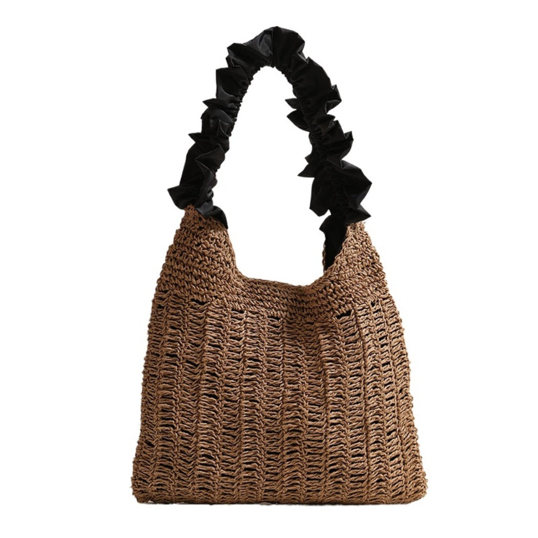 Cosbai - Ruffle Trim Crochet Sling Bag - Vintage & Chic