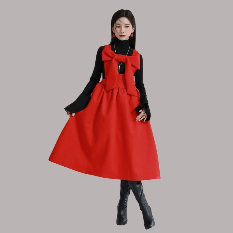 Bowknot Suspender Skirt