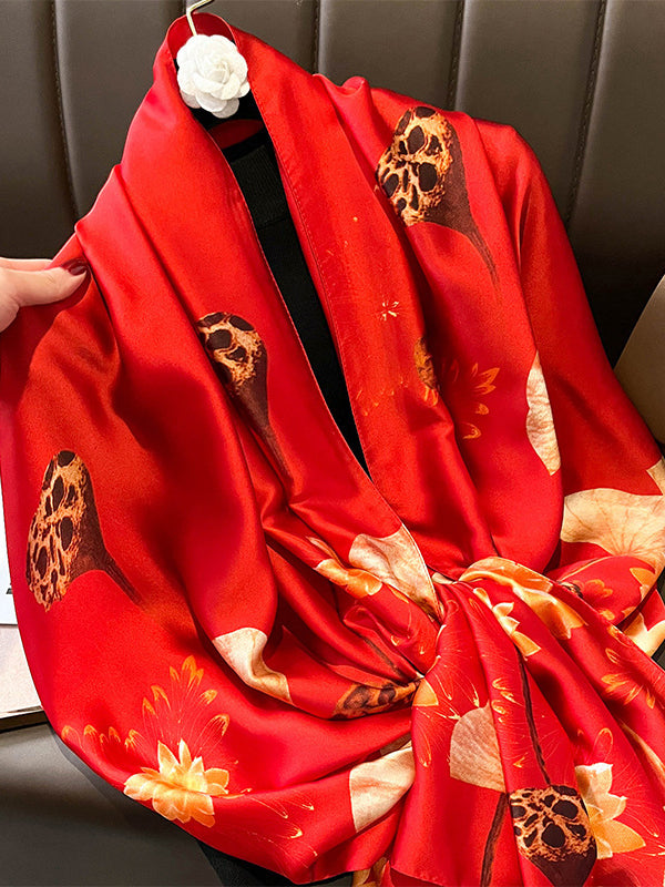 Flower Print Sun Protection Shawl&Scarf