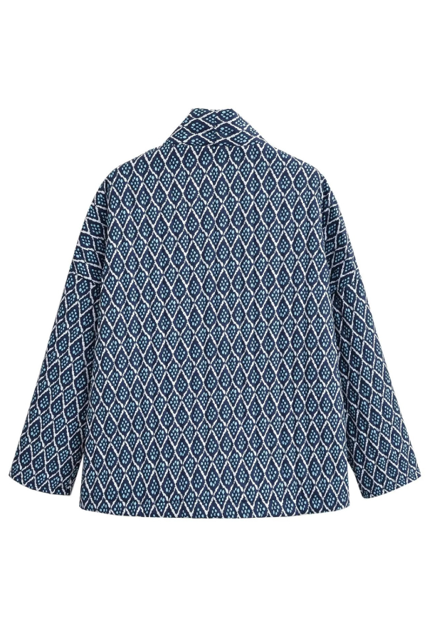 Diamond Print Loose Light Cotton Jacket