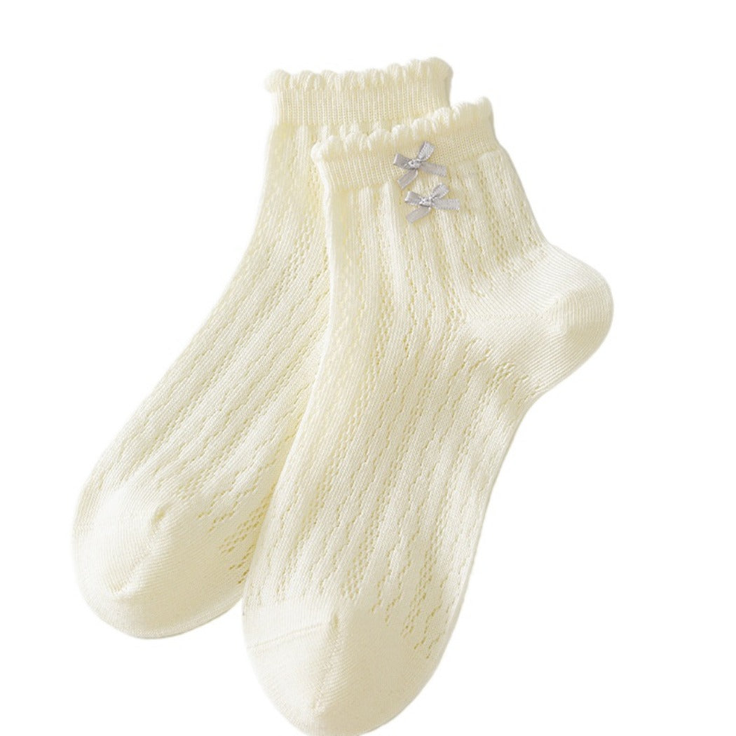 Rufia - Bow Mesh Ankle Socks For Summer – Light & Cute
