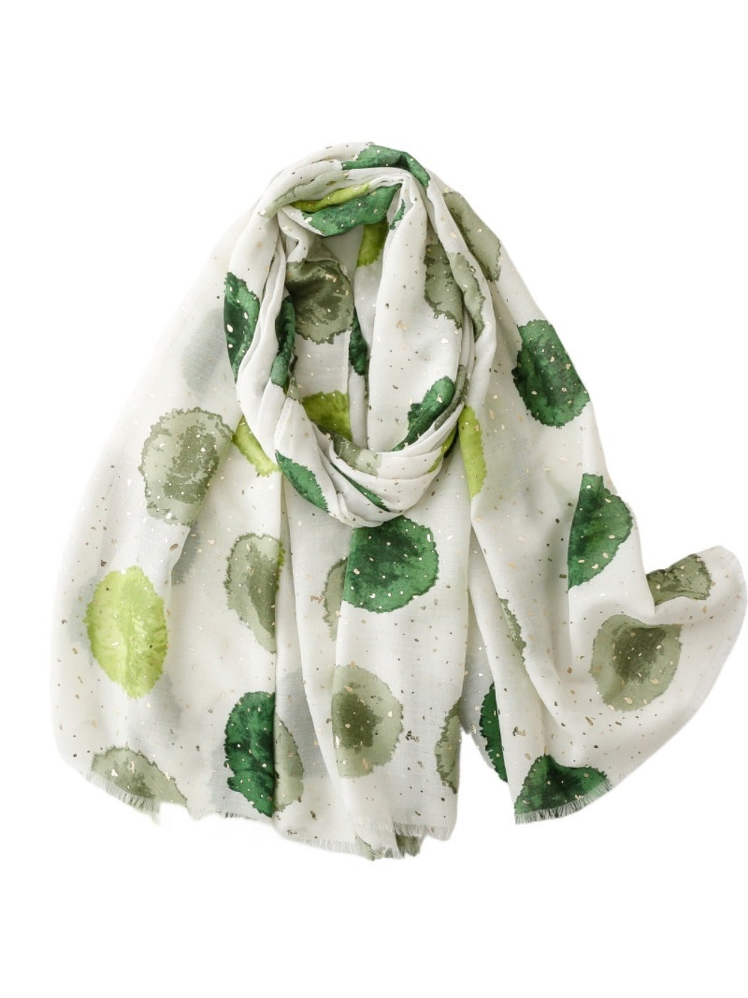 Scarvii - Dreamy Circle Print Long Scarf - Thin & Flowy