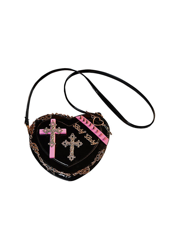 Stylish Selection Cool Heart Shape Chains Rivet Bags Accessories