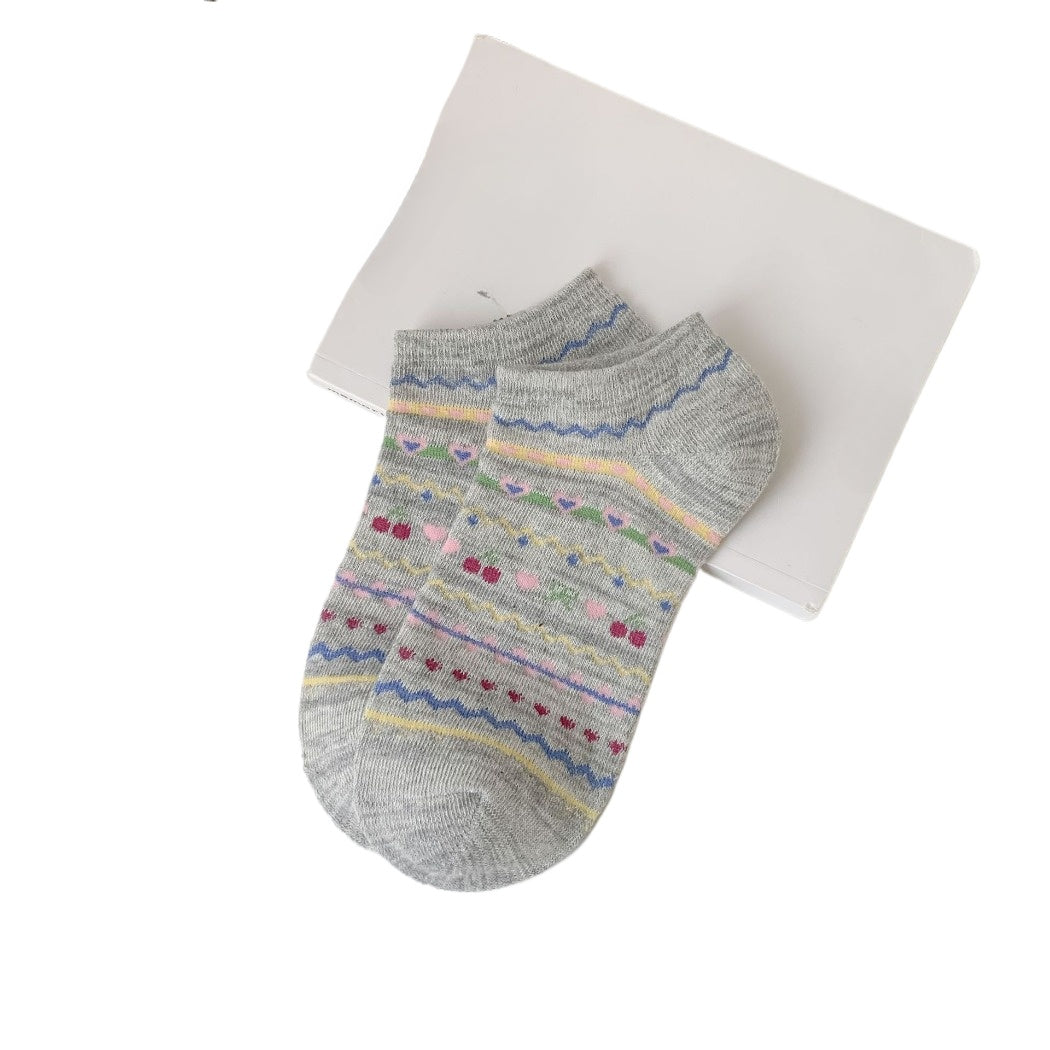 Rufia - Cute Cherry Ankle Socks with Bow Detail