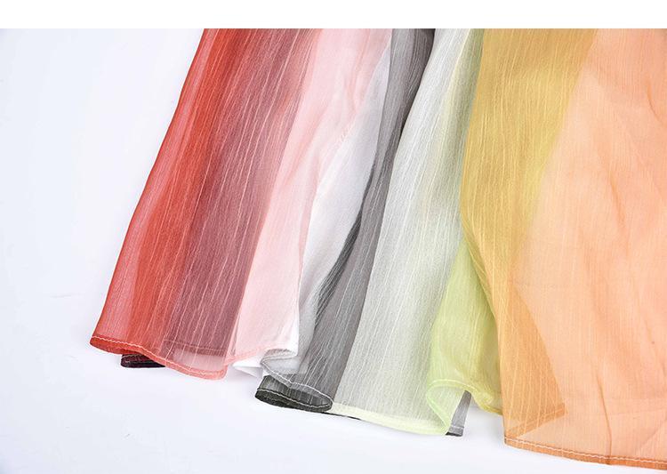 Spring And Summer Boho Style Color Strips Pleated Striped Skirt
