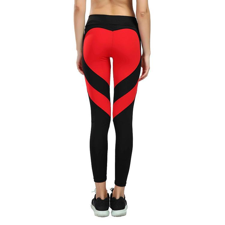 Stitching Yoga Leggings Hip Lifting High Waist Leggings Women
