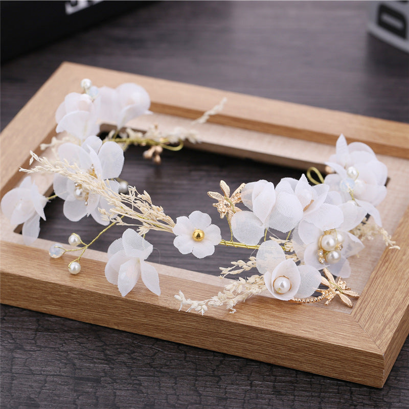 Bridal Flower Crown Hair Accessories with Dried Flowers