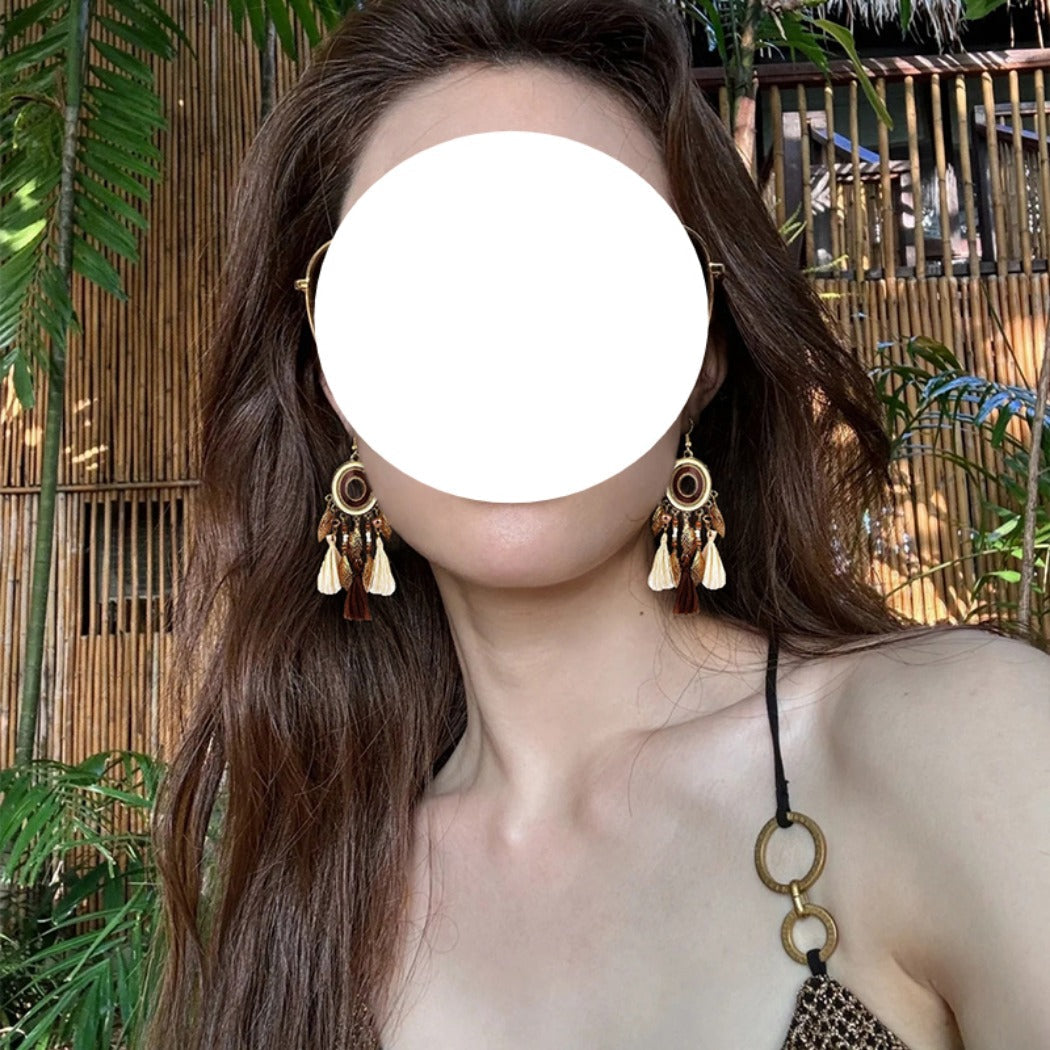 Earwish - Dreamcatcher Dangle Earrings - Boho & Vintage