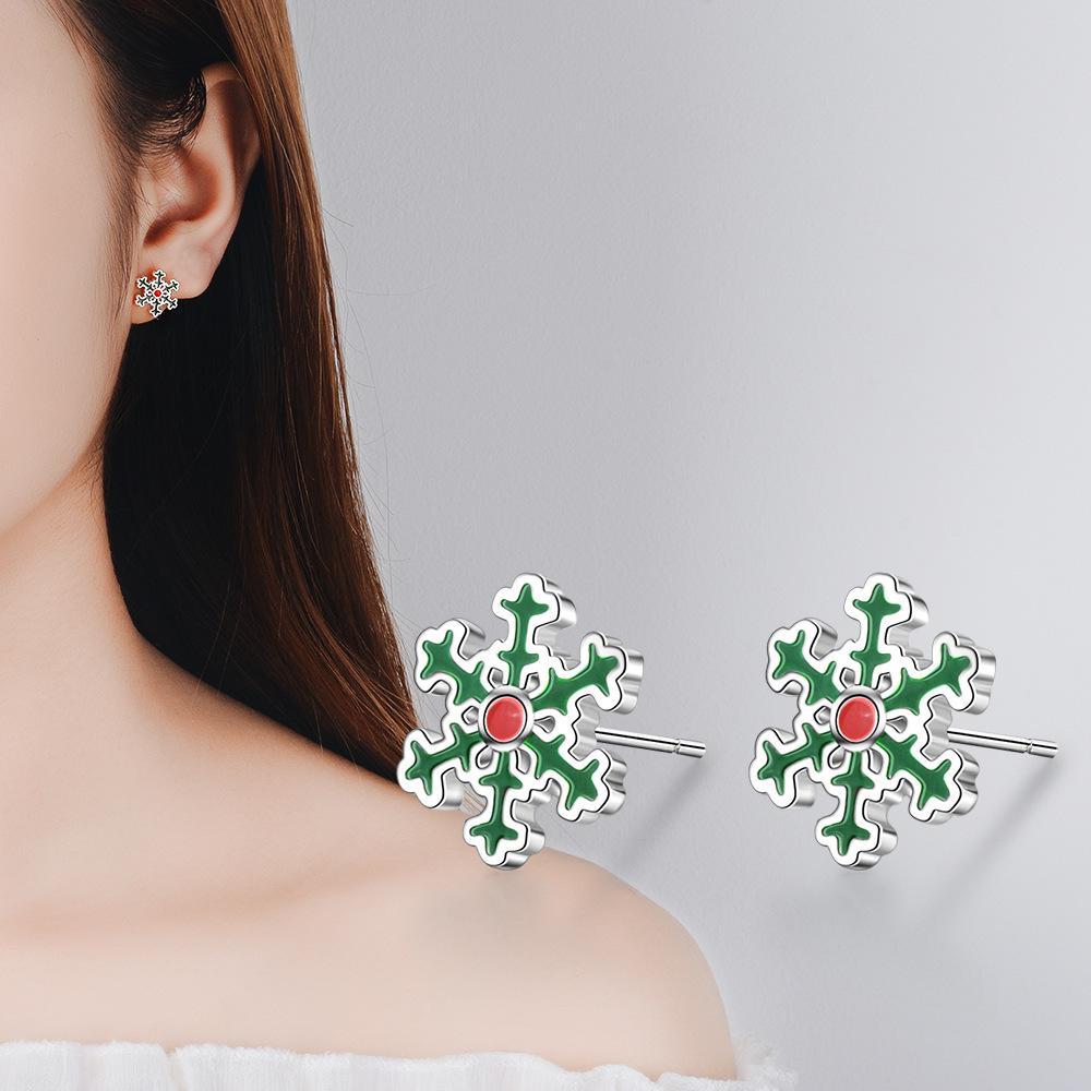 Autumn And Winter Earrings Earrings Earrings Gift Bells Snowflakes Christmas-2