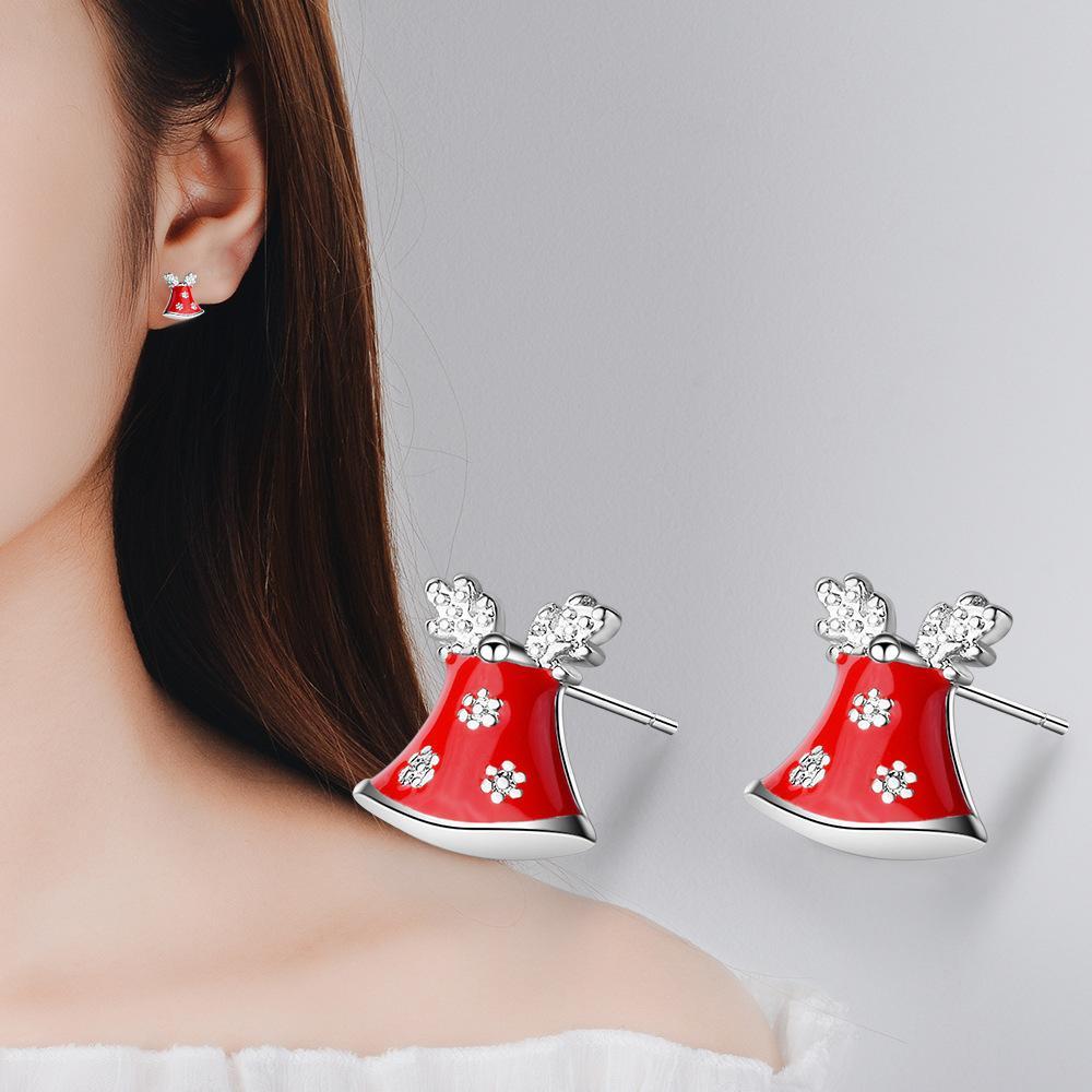 Autumn And Winter Earrings Earrings Earrings Gift Bells Snowflakes Christmas-3