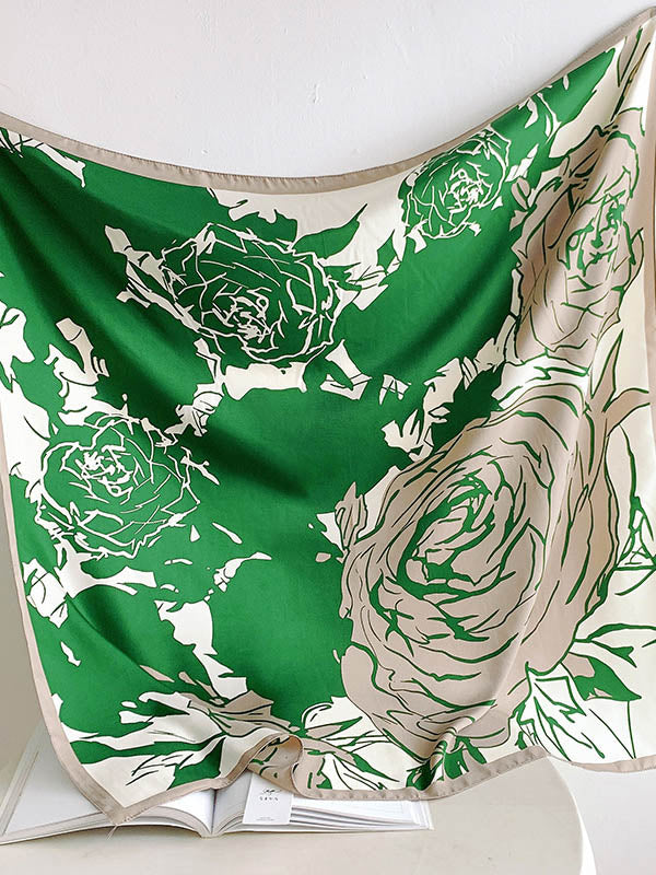 Flower Print Shawl&Scarf