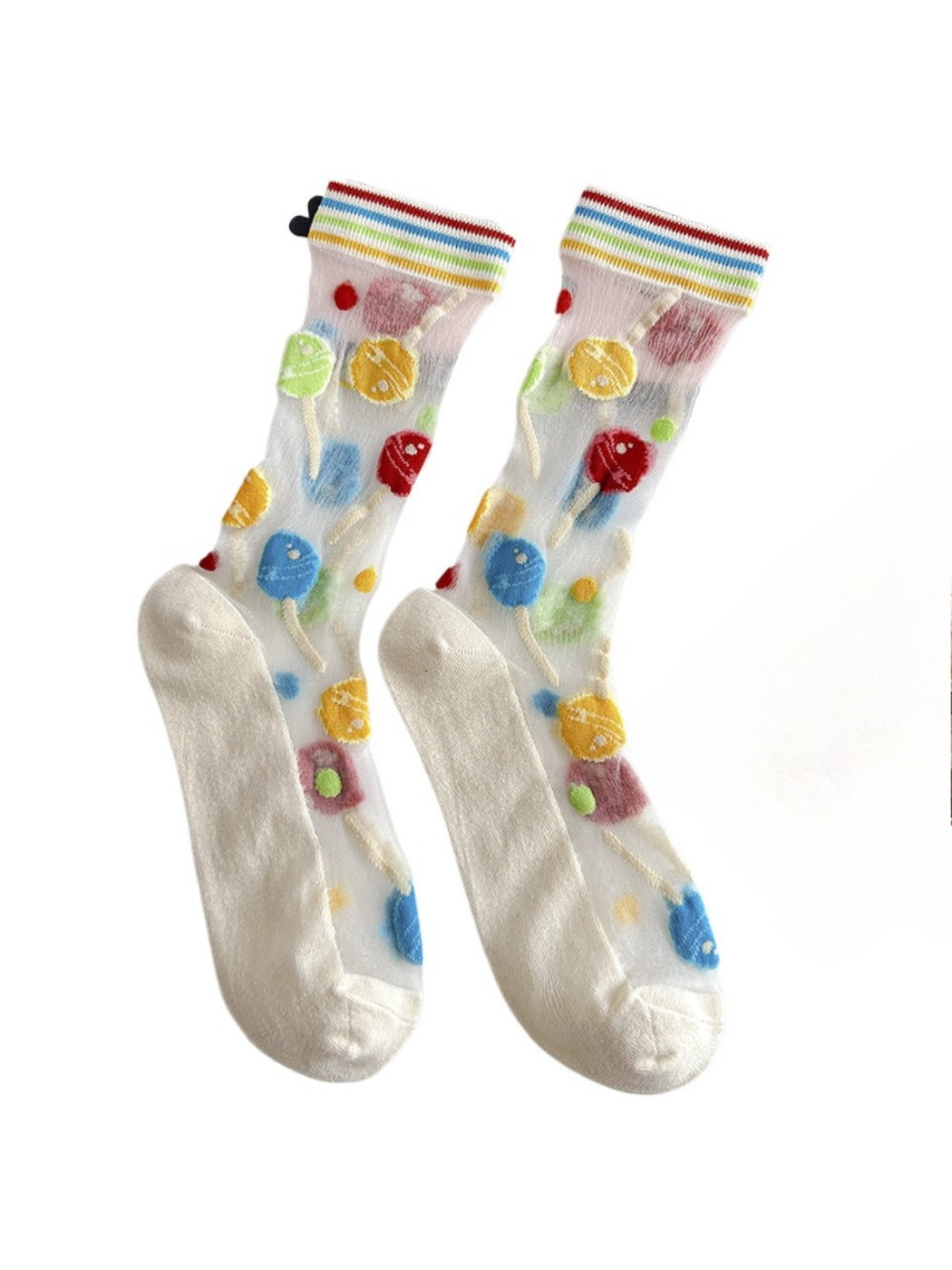 Rufia - Retro Cute Thin Mid-Calf Socks - Sweet & Breezy