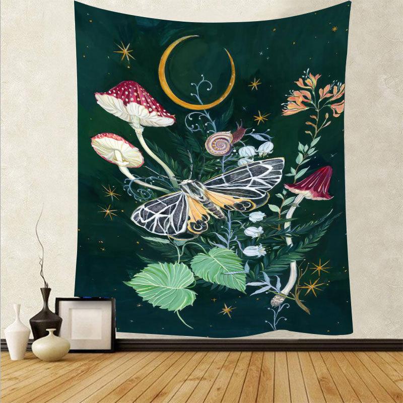 Mandala Tapestry Tarot Card Wall Hanging Astrology Divination Witchcraft Room Decor Bedspread Throw Cover Sun Moon Wall Decor