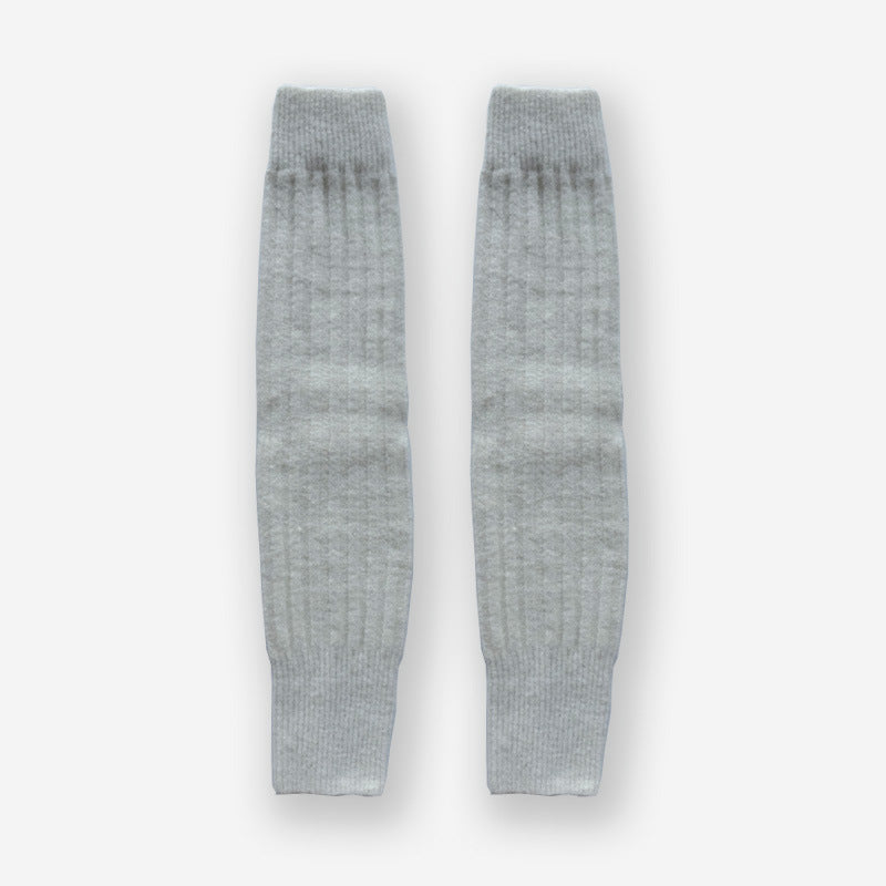 Wool Blend Knitted Leg Warmers Cozy Casual Socks