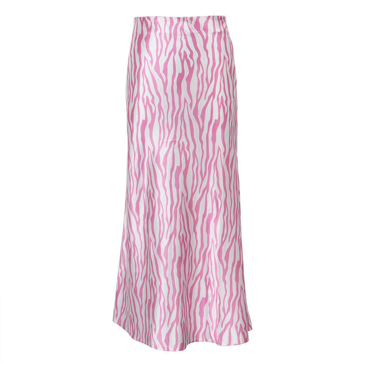 French Floral Midi Fishtail Skirt Elegant Casual Wear