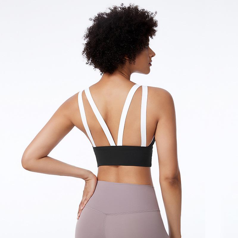 Quick-Drying Running Sports Underwear Ladies Fitness Color Matching Vest Sports Bra Anti-Vibration Yoga Clothes