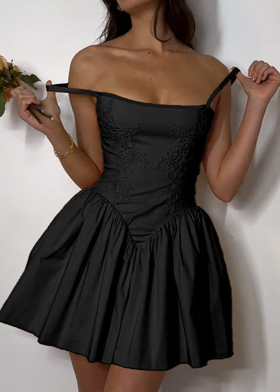 Floral Embroidered Fit And Flare Mini Dress