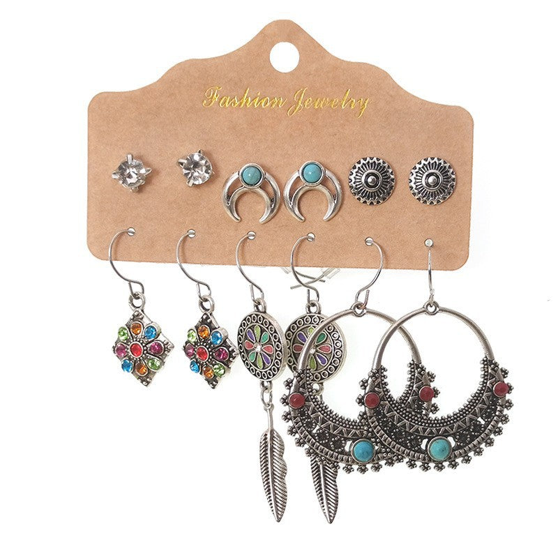 Bohemian Vintage Hollow Circle Earrings for Women
