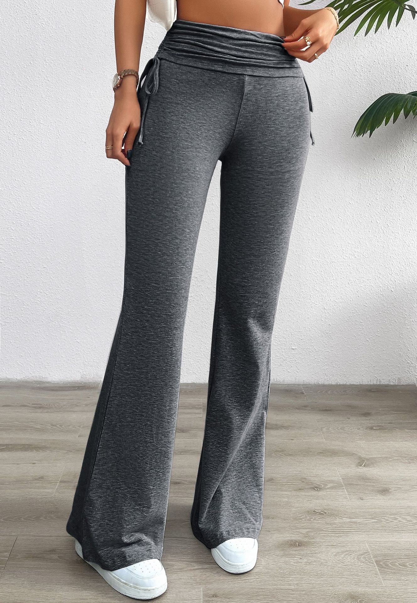 Comfortable Slim Fit Solid Color Trousers