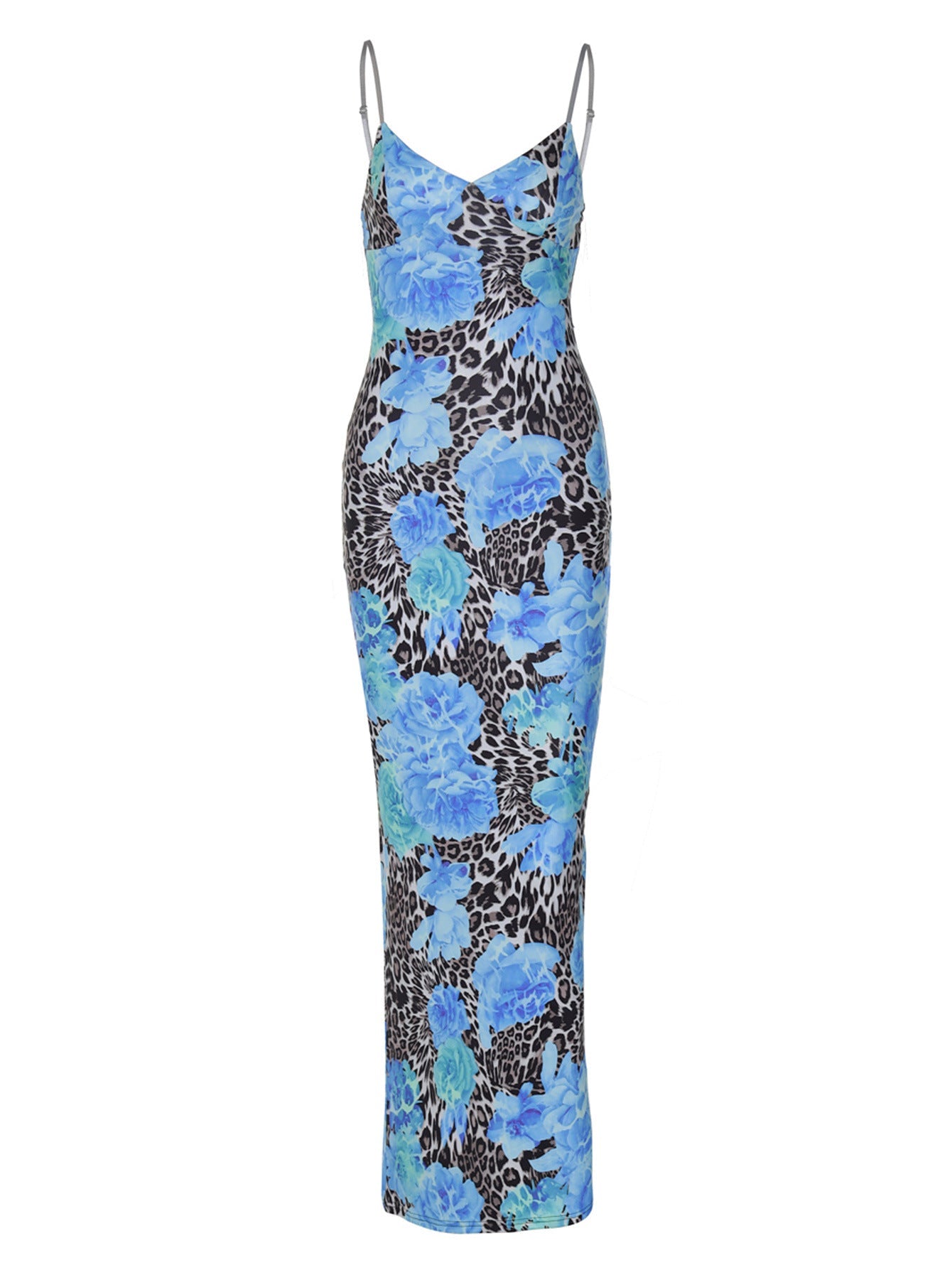 Floral Design Maxi Dress for Women - Elegant Slim Fit Summer Style