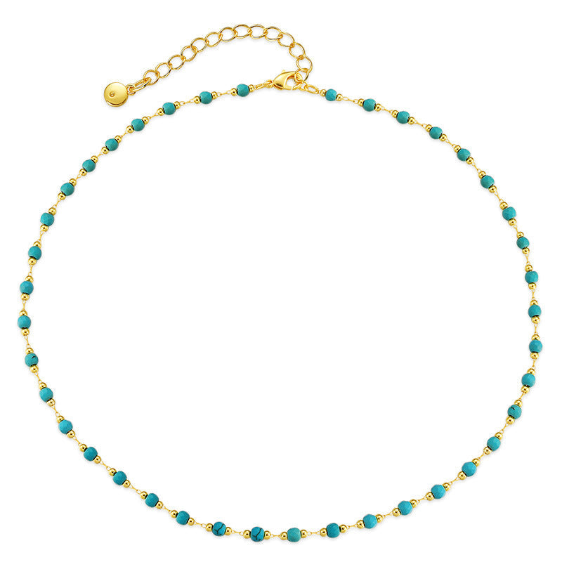 Simple Turquoise Beads Necklace